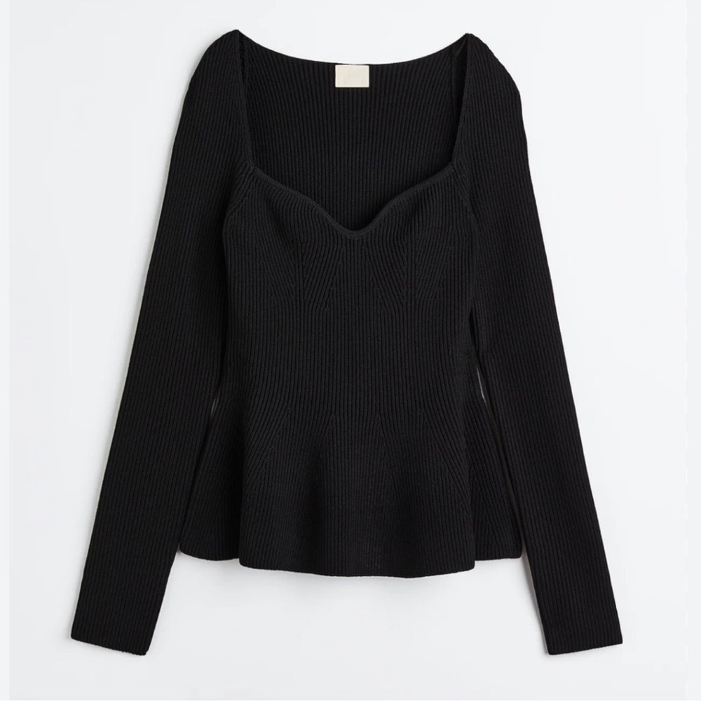 Elegant Black V-Neck Sweater